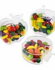 Apple Shaped Acrylic Candy Boxes 24 Pack 2.95"X2.28"X1.02"