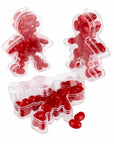 Ginger Bread Boy Shaped Acrylic Candy Boxes 24 Pack 2.75"X3.62"X0.98"