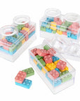 Block Toy Shaped Acrylic Candy Boxes 16 Pack 3.74"X1.96"X2.36"