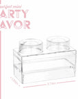 Block Toy Shaped Acrylic Candy Boxes 16 Pack 3.74"X1.96"X2.36"