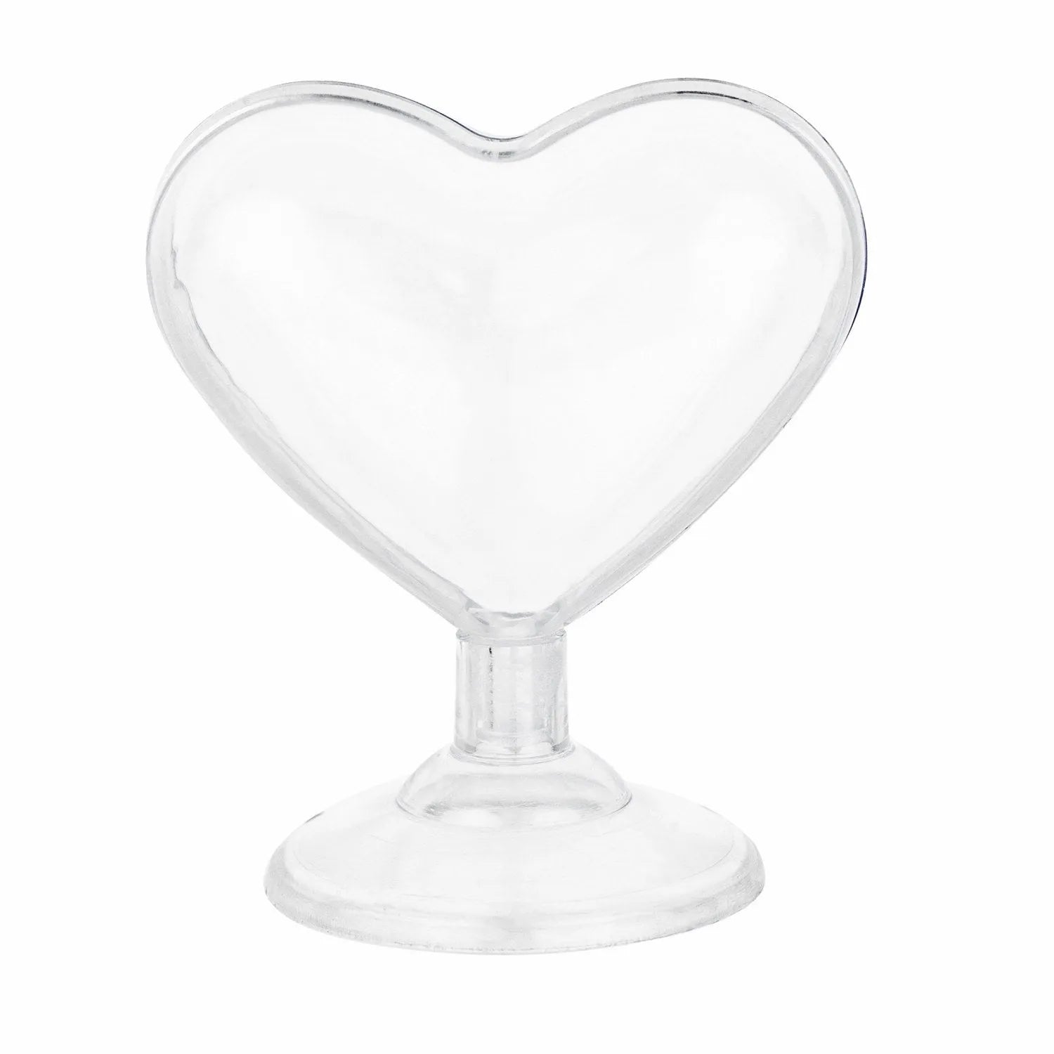 Heart Shaped Acrylic Candy Boxes 24 Pack 3.07"X3.03"X1.76"