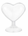 Heart Shaped Acrylic Candy Boxes 24 Pack 3.07"X3.03"X1.76"