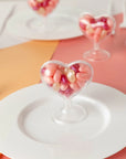 Heart Shaped Acrylic Candy Boxes 24 Pack 3.07"X3.03"X1.76"