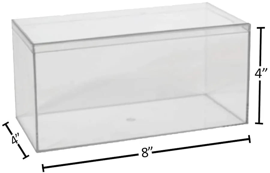 Clear Acrylic Boxes 8"X4"X4" 6 Pack