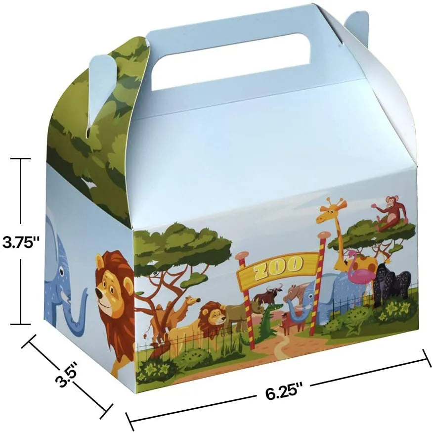 Zoo Paper Treat Boxes 20 Pack 6.25" X 3.75" X 3.5"