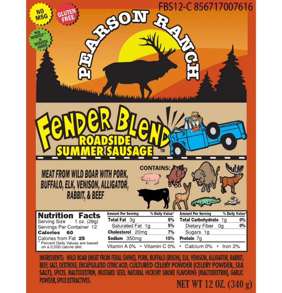 Pearson Ranch Jerky Fender Blend Summer Sausage (12 oz.)