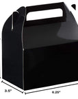 Black Party Favors Paper Treat Boxes 20 Pack 6.25" X 3.75" X 3.5"