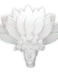 White Flowers & Feathers Crown