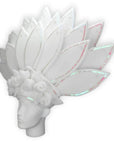 White Flowers & Feathers Crown