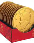 Fort Knox Gold Foiled Milk Chocolate 5-Inch Medallions: 12-Piece Box