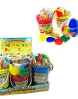 Candy Filled Mini Beach Buckets: 12-Piece Box