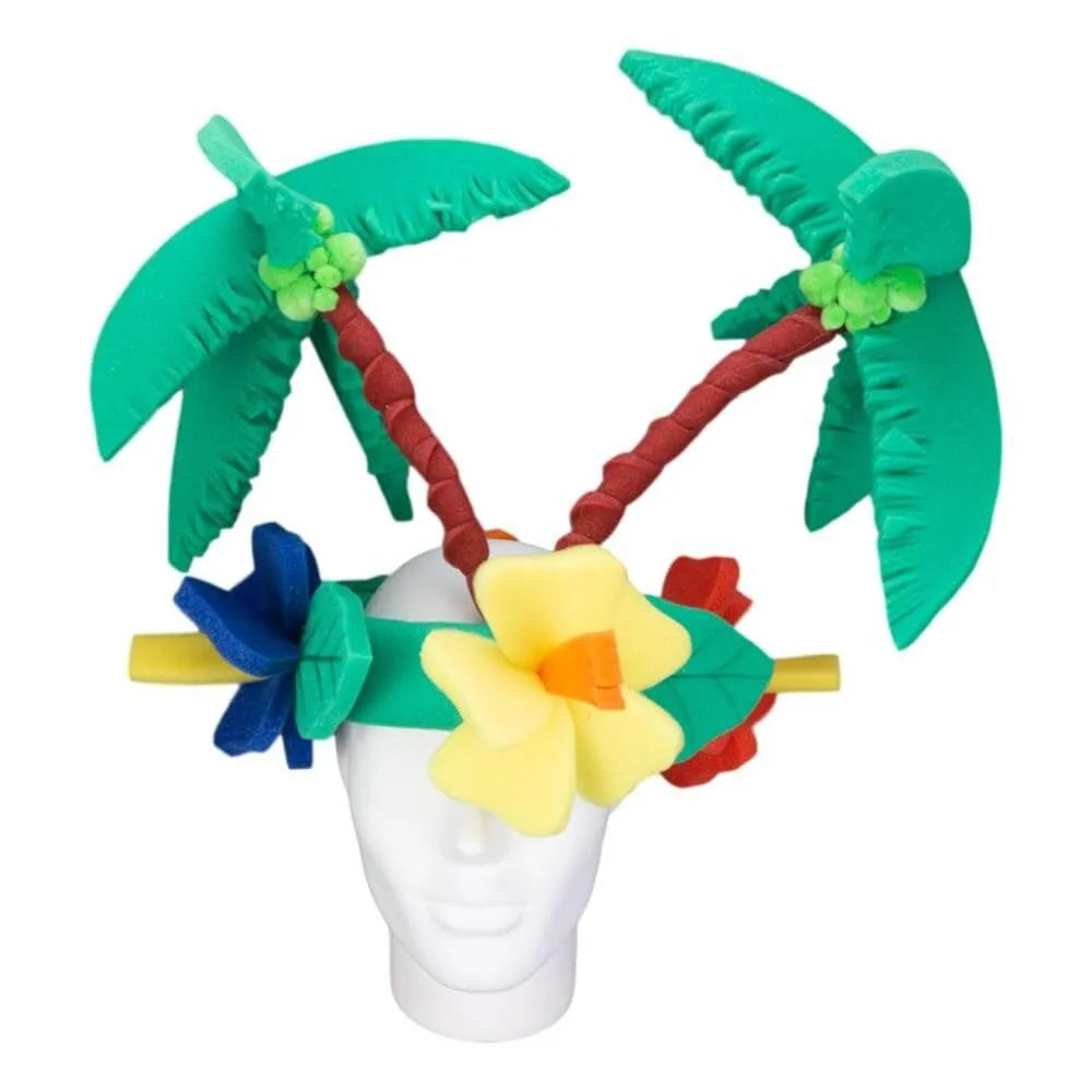 Coconut Tree &amp; Flowers Hat