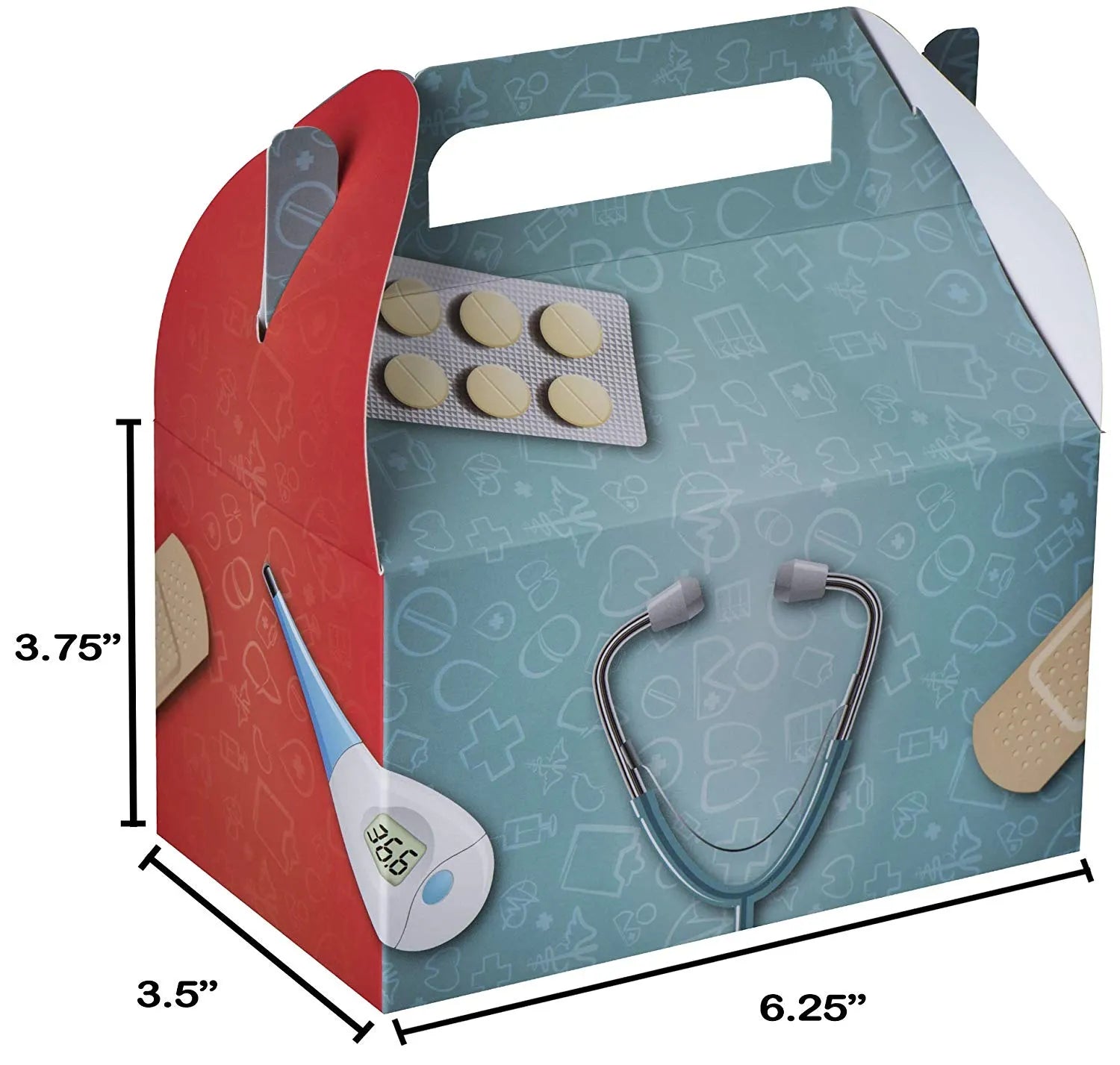 Paper Treat Boxes Doctor/Nurse 20 Pack S 6.25" X 3.75" X 3.5"