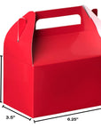 Red Party Favors Paper Treat Boxes 6.25" X 3.75" X 3.5" 20 Pack