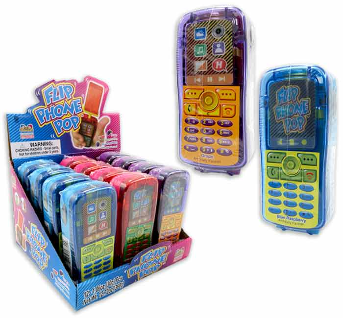 Flip Phone Candy Pop: 12-Piece Display