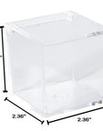 Clear Acrylic Boxes 12 Pack 2.36''X2.36''X2.36''