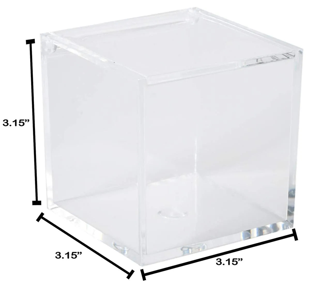 Clear Acrylic Boxes 3.15''X3.15''X3.15'' 8 Pack