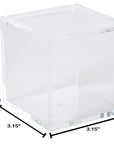 Clear Acrylic Boxes 3.15''X3.15''X3.15'' 8 Pack