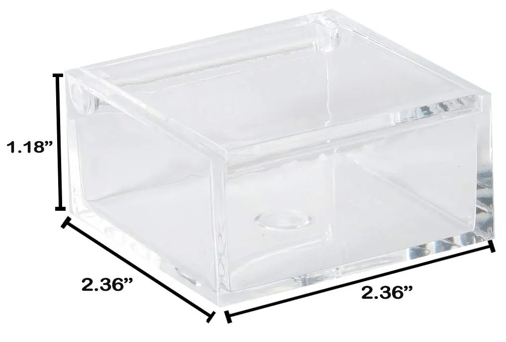 Clear Acrylic Boxes 2.36''X2.36''X1.18'' 16 Pack