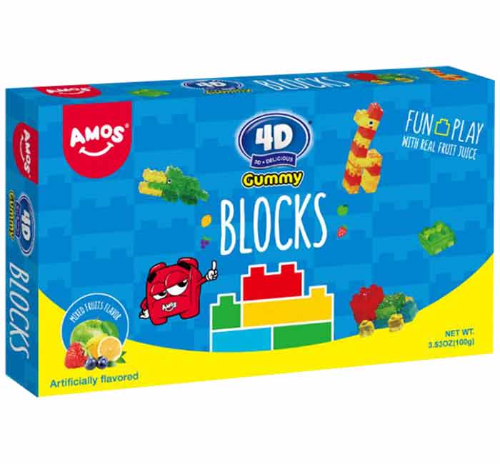 Amos 4D Gummy Blocks Theater Box: 12-Piece Case