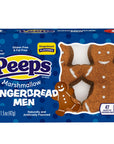 Peeps Marshmallow Gingerbread Men Candy 3-Packs: 24-Piece Case