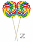 Rainbow Swirl 10-Ounce Round Lollipops: 24-Piece Box