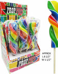 Rainbow Swirl 2.5-Ounce Corkscrew Twist Lollipops: 24-Piece Display