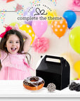 Black Party Favors Paper Treat Boxes 20 Pack 6.25" X 3.75" X 3.5"