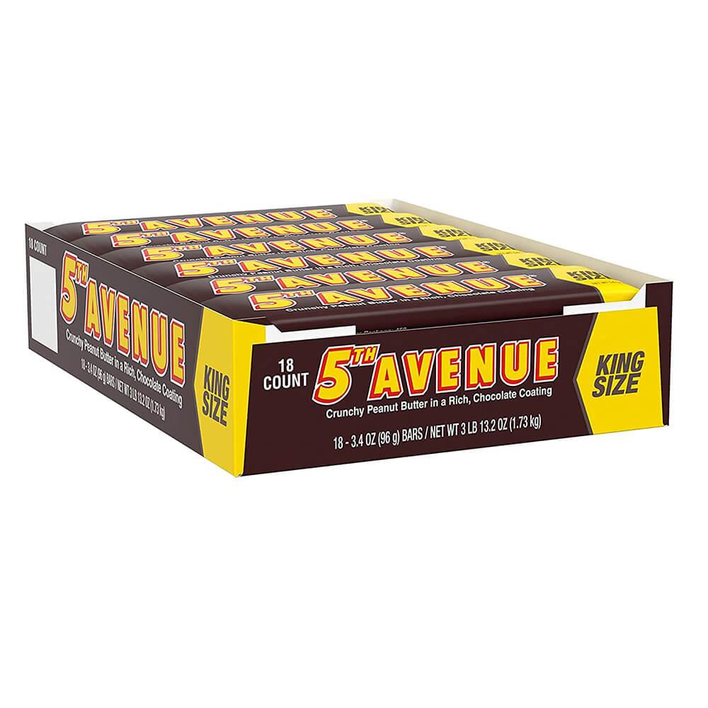 5th Avenue King Size Candy Bars: 18-Piece Box - Candy Warehouse