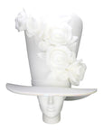 White Roses Bride Hat