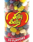 Jelly Belly 49 Flavors Jelly Beans Clear Can: 12-Piece Case