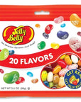 Jelly Belly Candy 20 Flavors Jelly Beans 3.5-Ounce Peg Bags: 12-Piece Case