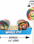 Whirly Pop 6-Ounce Swirl Suckers - Rainbow: 12-Piece Case