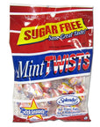 Atkinson Sugar Free Hard Candy Twists - Peppermint Peg Bags: 12-Piece Case