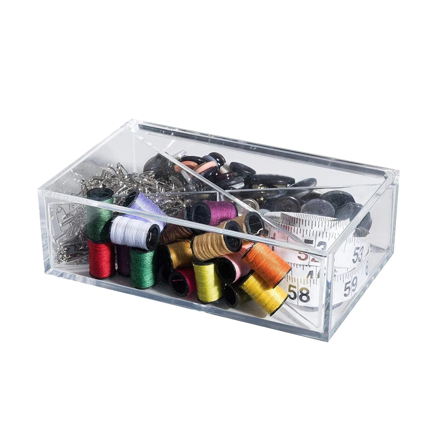 Clear Acrylic Boxes 6.3''X3.94''X1.97'' 4 Pack