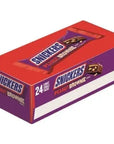 Snickers Peanut Brownie Candy Bars: 24-Piece Box