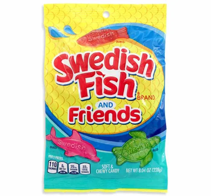 Swedish Fish and Friends Candy: 12-Piece Case