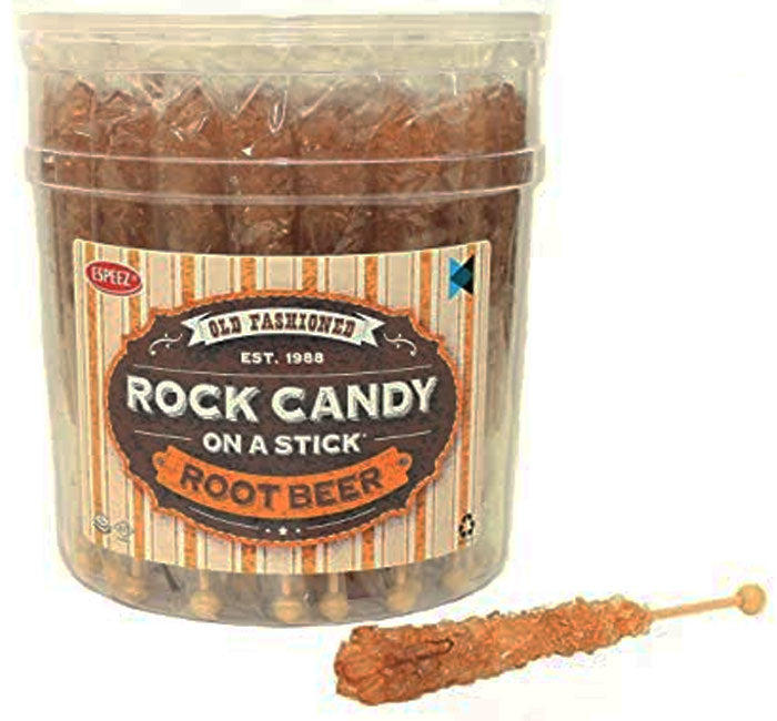 Espeez Rock Candy Crystal Sticks - Brown: 36-Piece Tub