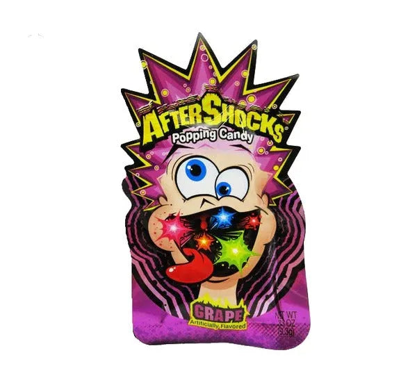 Aftershocks Grape Popping Candy: 24 Pack-Candy Warehouse