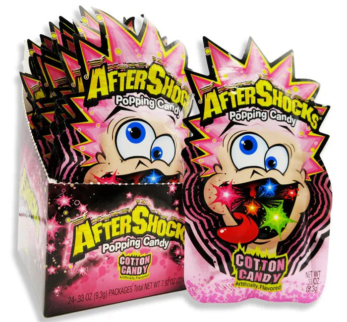 Aftershocks Popping Cotton Candy: 24 Pack-Candy Warehouse