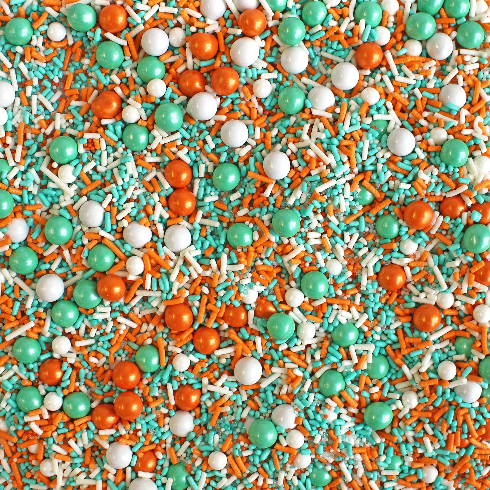 Sprinkle Pop Aqua, Orange &amp; White Sporty Sprinkles