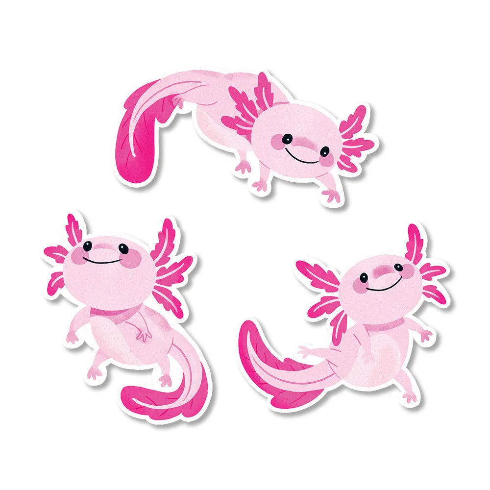 Sprinkle Pop Axolotl Edible Cupcake Toppers