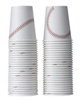 Baseball Themed 9 Oz Disposable Paper Cups 100 Pack