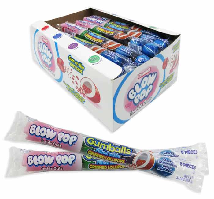 Blow Pop Inside-Out 8-Ball Tube: 24-Piece Box