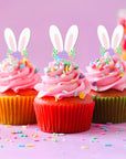 Sprinkle Pop Bunny Ear (Egg Crown) Edible Cupcake Toppers