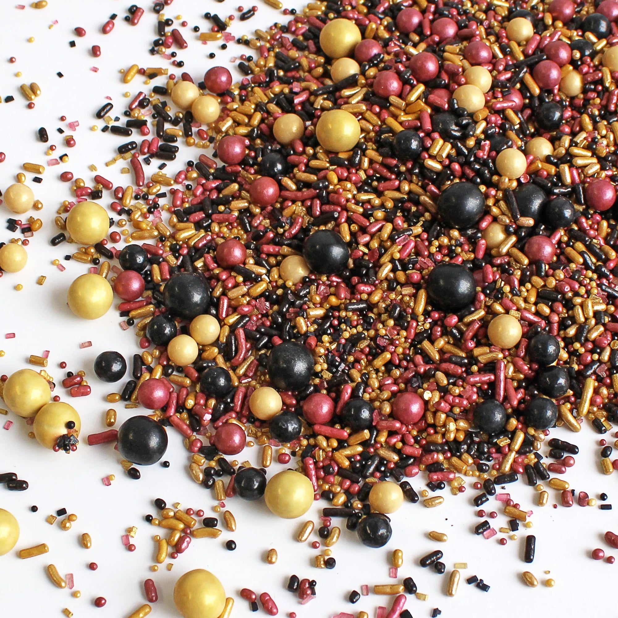 Sprinkle Pop Garnet, Black &amp; Gold Sporty Sprinkles