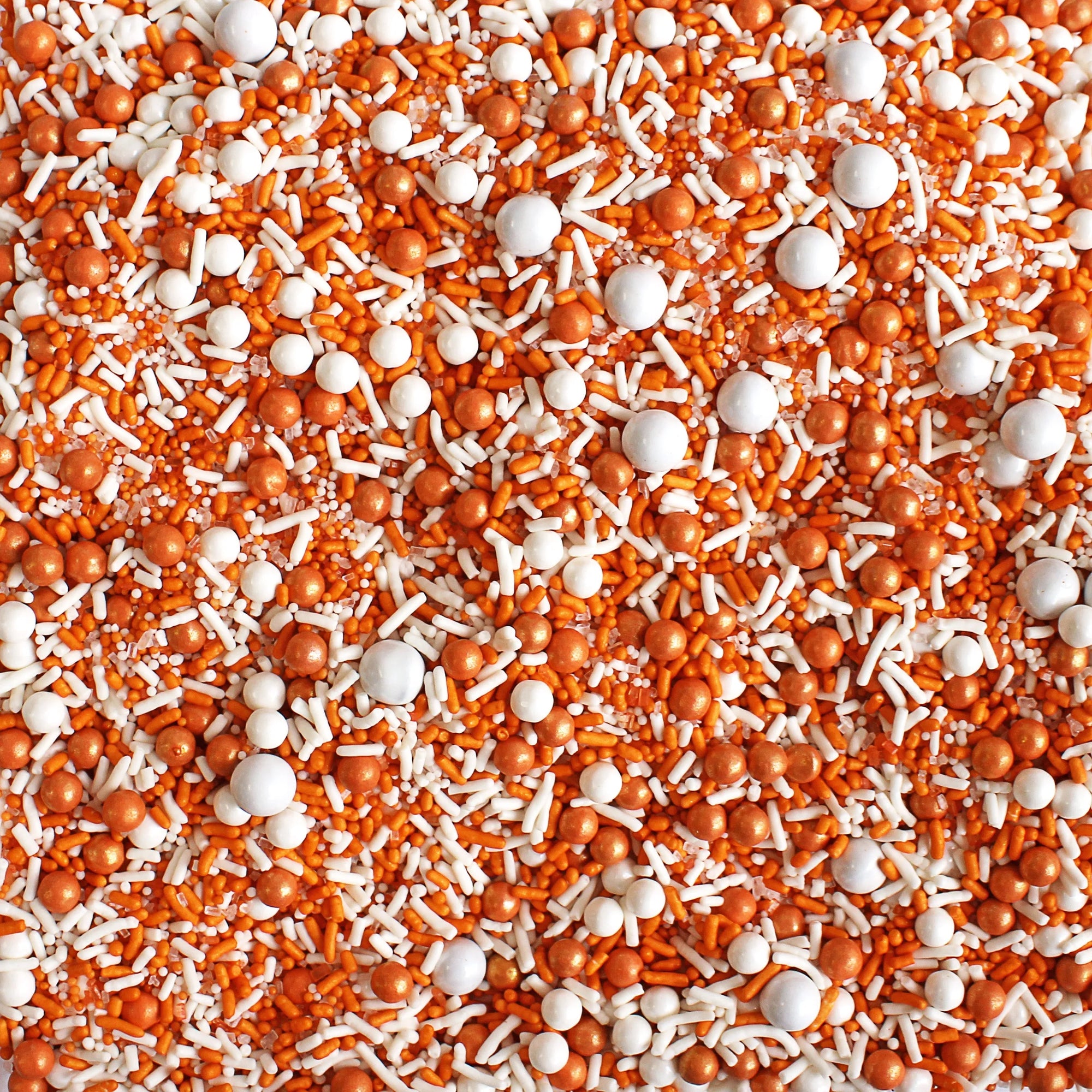 Sprinkle Pop Burnt Orange &amp; White Sporty Sprinkles