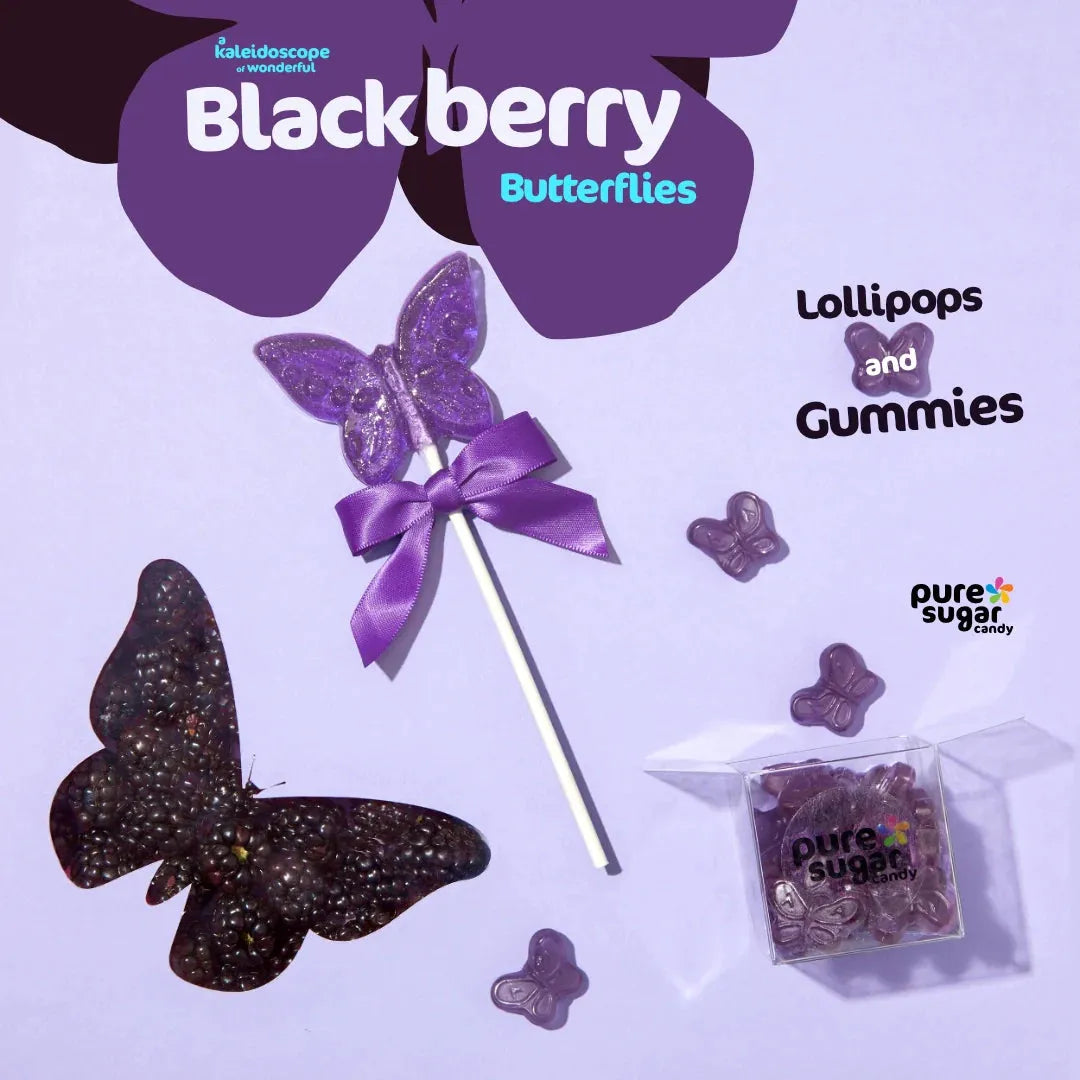 Pure Sugar Candy Butterfly Lollipops