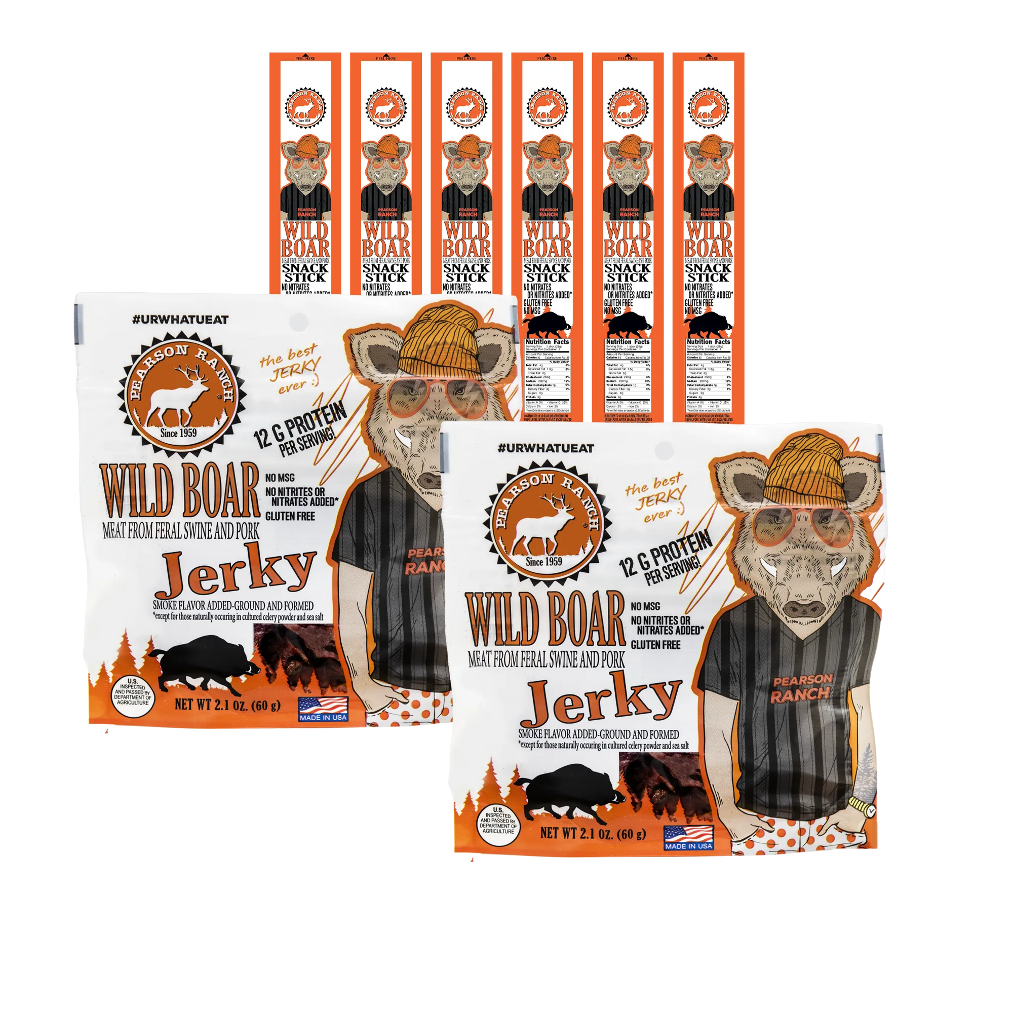 Pearson Ranch Jerky The City Slicker - Wild Boar Variety Pack