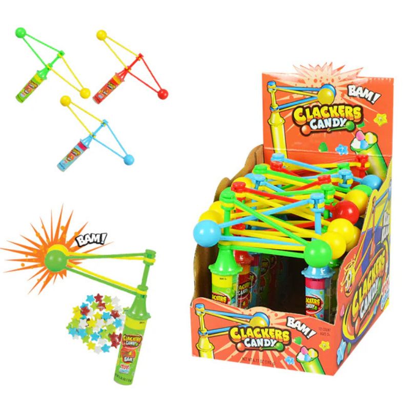 Clacker Toy and Candy Showcase: 12-Pack-Candy Warehouse